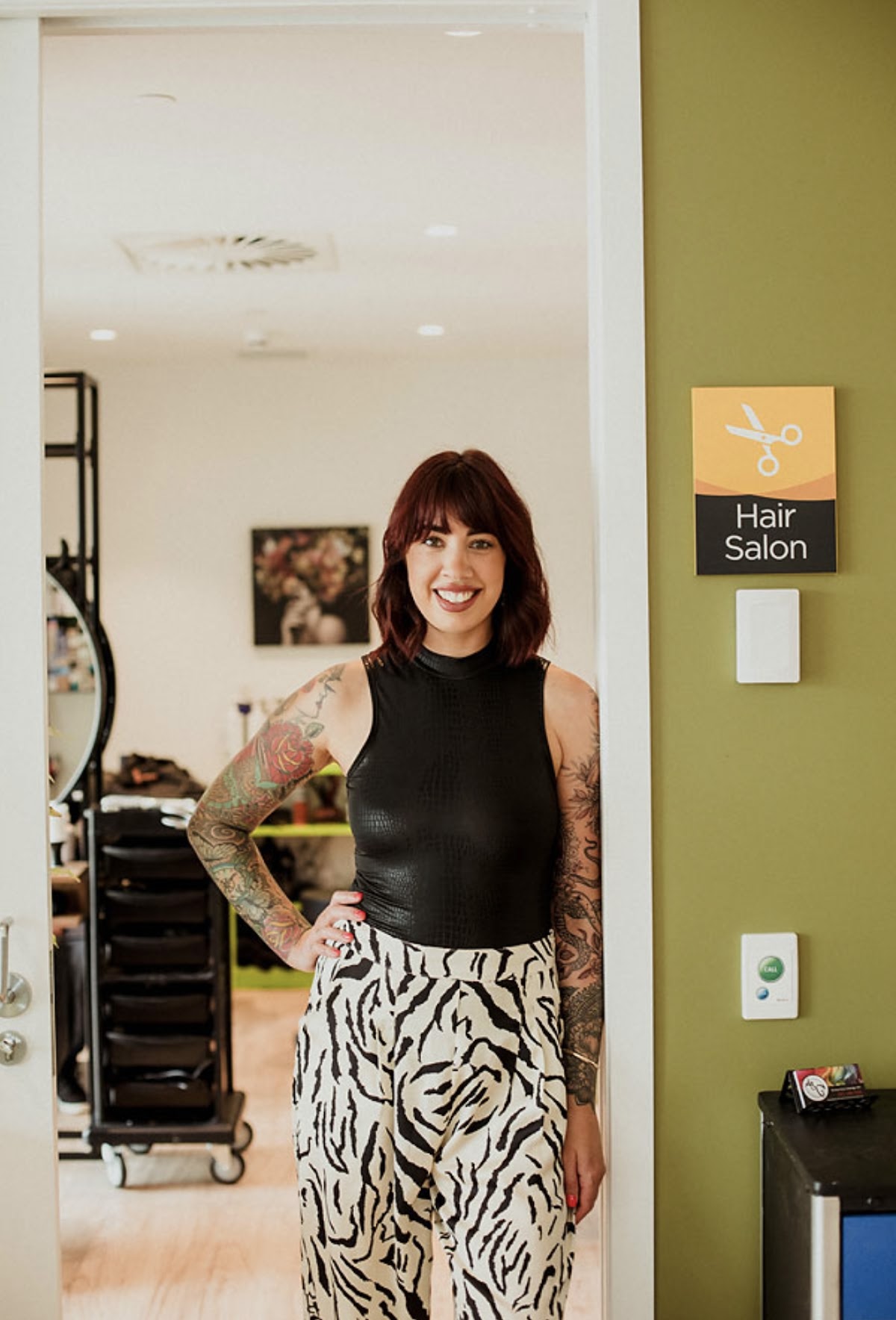Shiana in the doorway of the Soleil studio